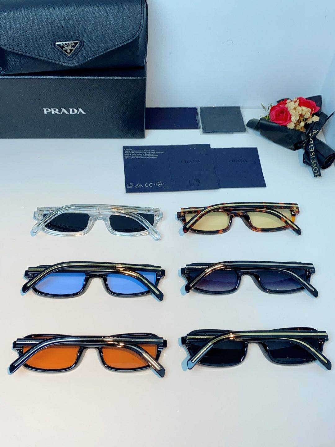 Prada Metal Oval Silver Lens Sunglasses for Men & Women - 382670 - detail image 12