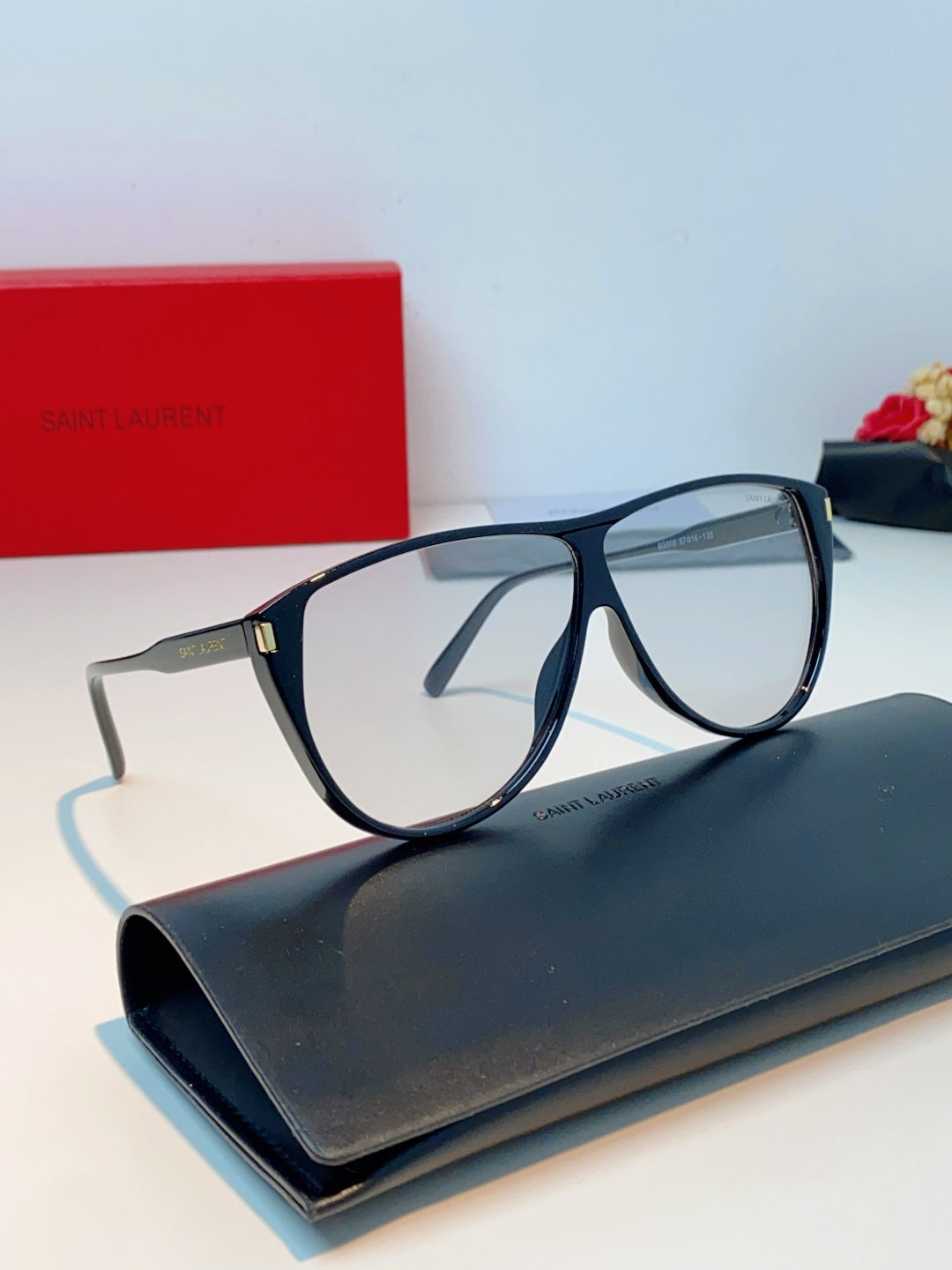 Saint Laurent Cat-Eye Silver Lens Sunglasses for Men & Women - 382478 - detail image 11