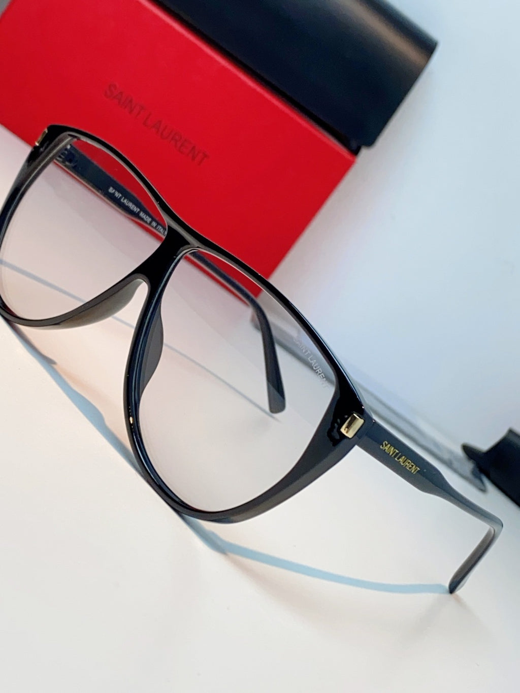 Saint Laurent Cat-Eye Silver Lens Sunglasses for Men & Women - 382478 - detail image 7