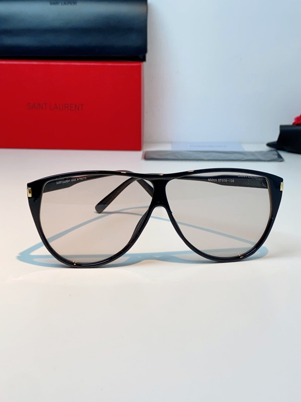 Saint Laurent Cat-Eye Silver Lens Sunglasses for Men & Women - 382479 - detail image 2