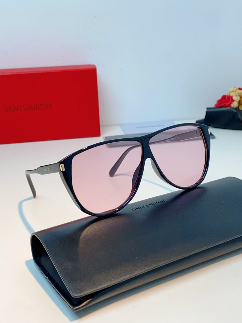Saint Laurent Cat-Eye Red Lens Sunglasses for Men & Women - 382480 - detail image 11