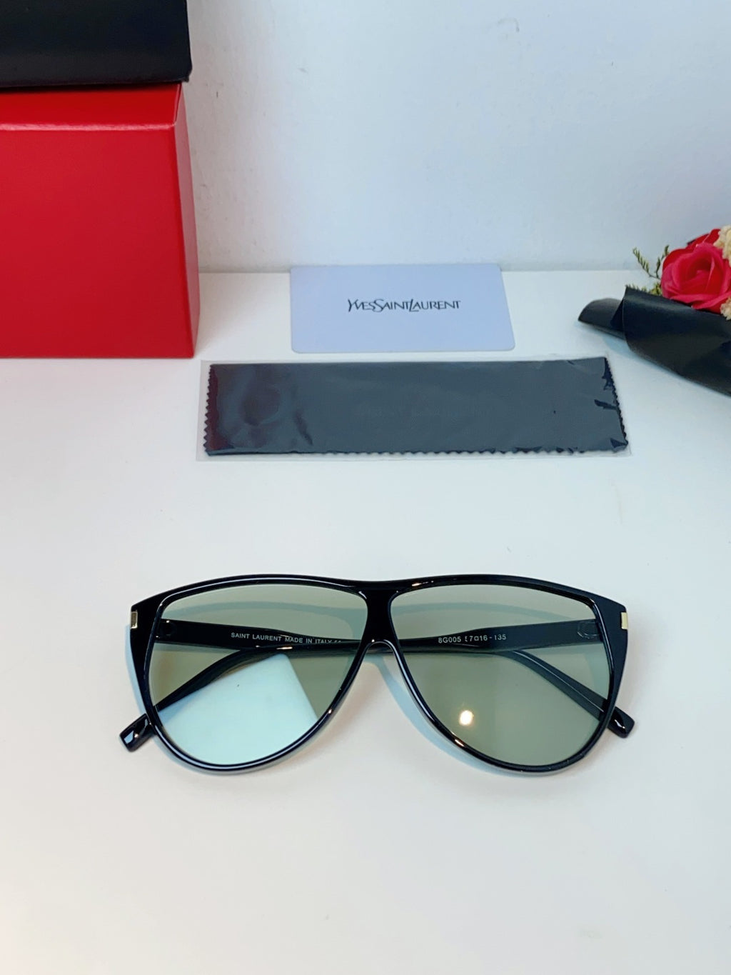 Saint Laurent Cat-Eye Silver Lens Sunglasses for Men & Women - 382481 - detail image 10