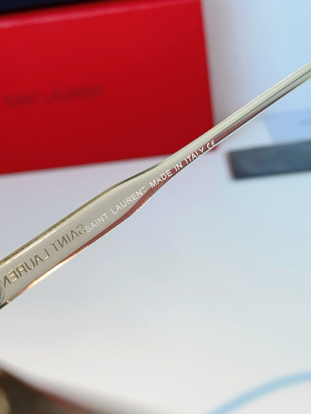 Saint Laurent Cat-Eye Silver Lens Sunglasses for Men & Women - 382482 - detail image 9