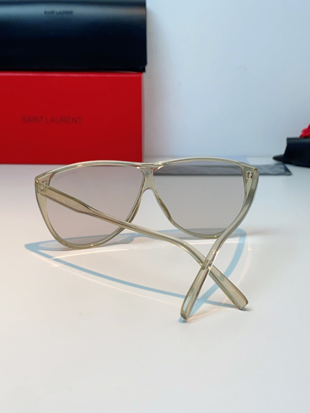 Saint Laurent Cat-Eye Silver Lens Sunglasses for Men & Women - 382482 - detail image 3