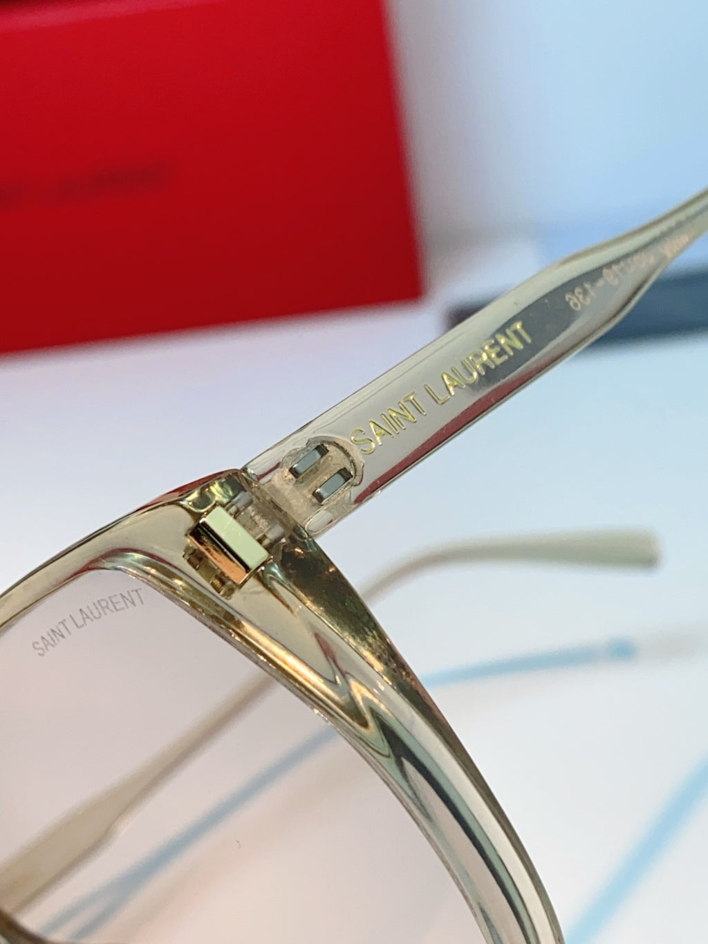 Saint Laurent Cat-Eye Silver Lens Sunglasses for Men & Women - 382482 - detail image 8