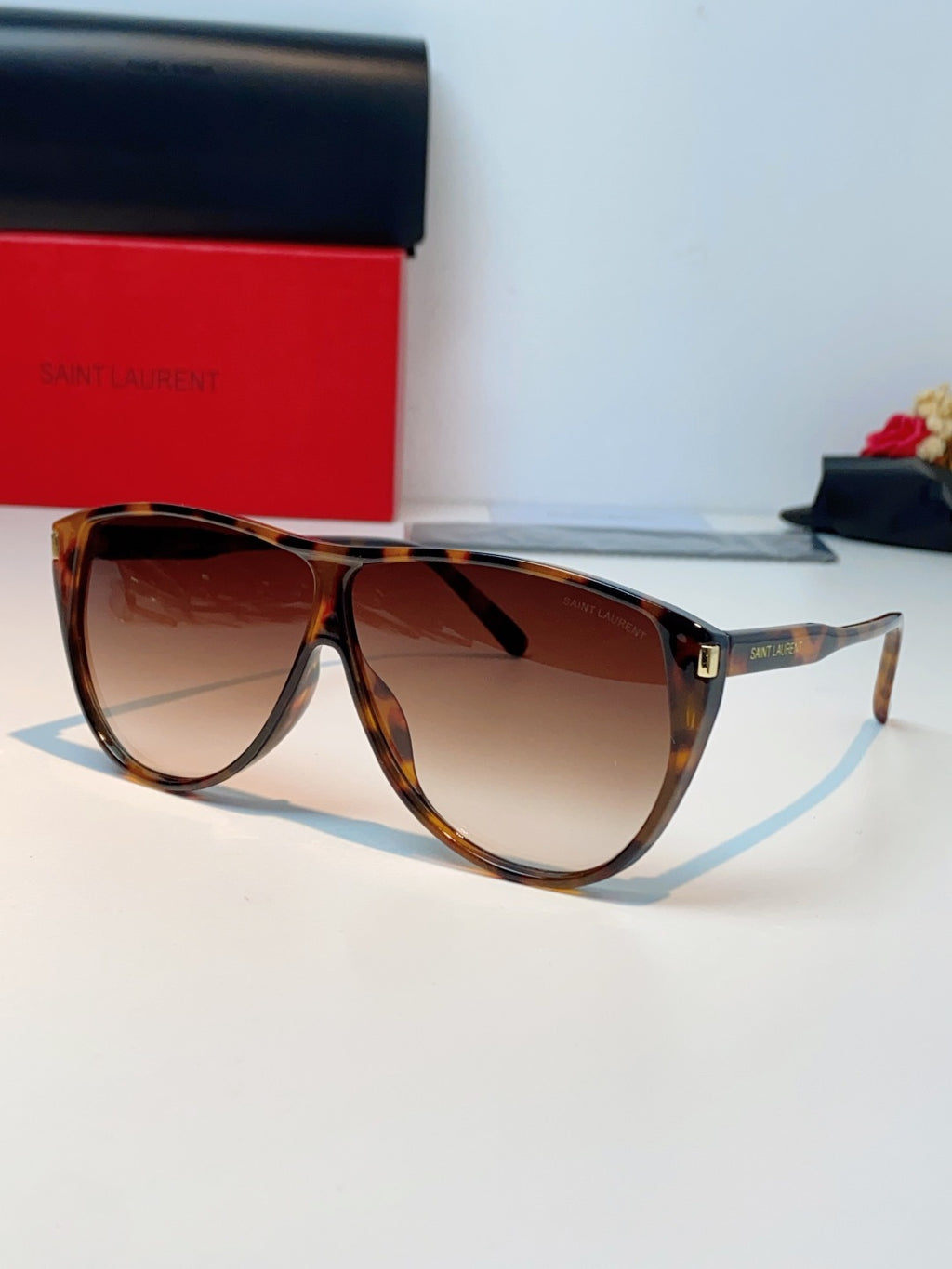 Saint Laurent Cat-Eye Red Lens Sunglasses for Men & Women