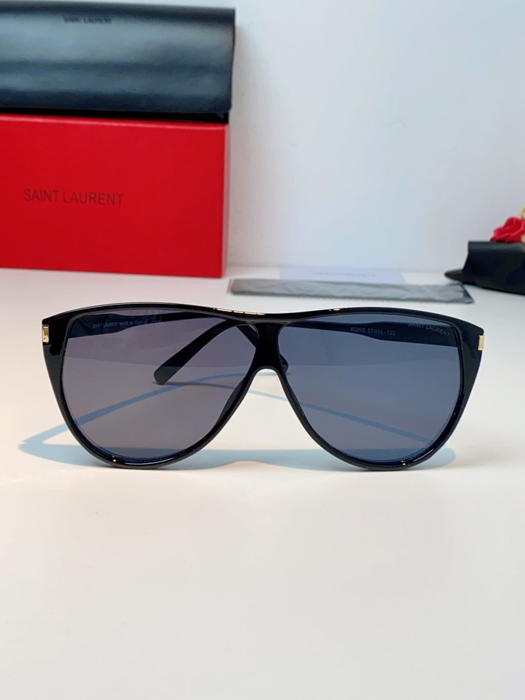 Saint Laurent Cat-Eye Blue Lens Sunglasses for Men & Women - 382485 - detail image 2