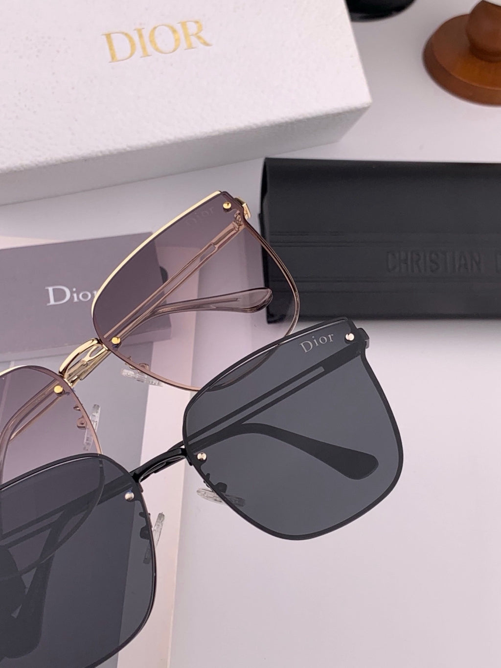Dior CD1150 Polarized Square Brown Lens Sunglasses for Men & Women - detail image 5