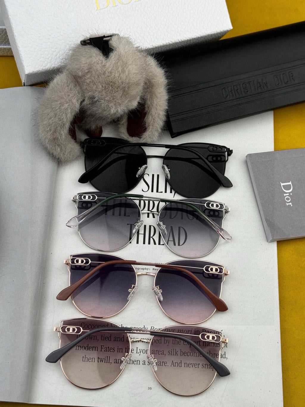 Dior CD4311 Round Black Lens Sunglasses for Women - detail image 6