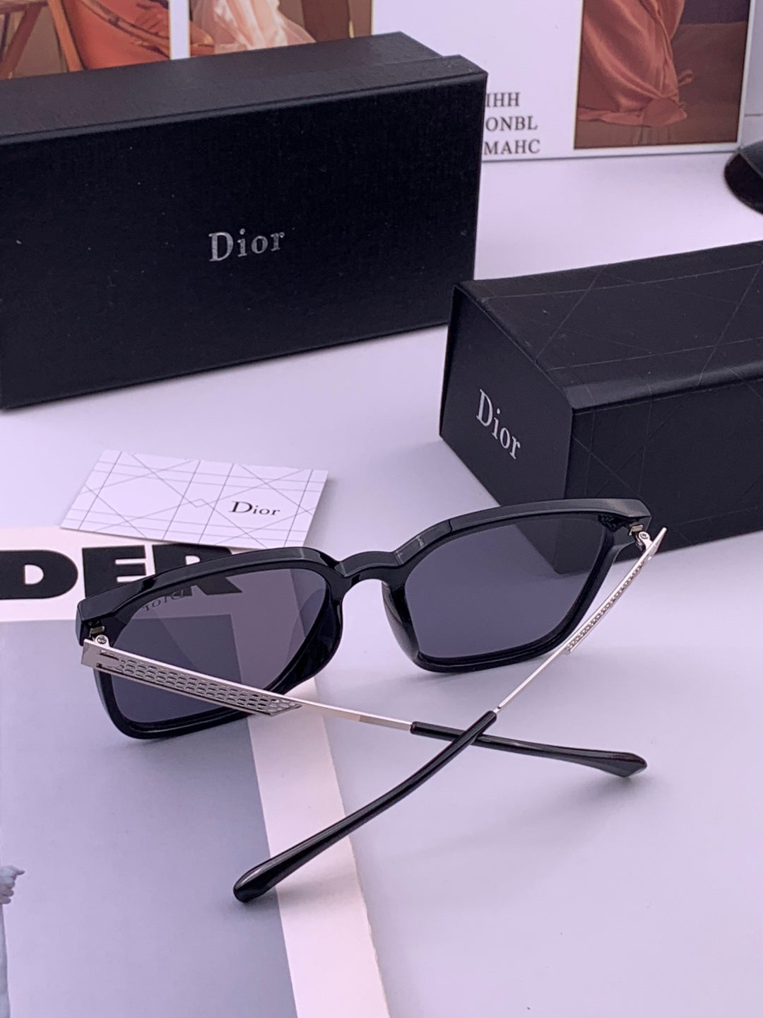 Dior CD35511 Polarized Square Brown Lens Sunglasses for Women - 382363 - detail image 4