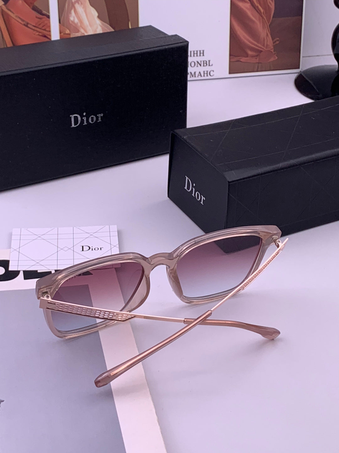 Dior CD35511 Polarized Square Brown Lens Sunglasses for Women - 382364 - detail image 6