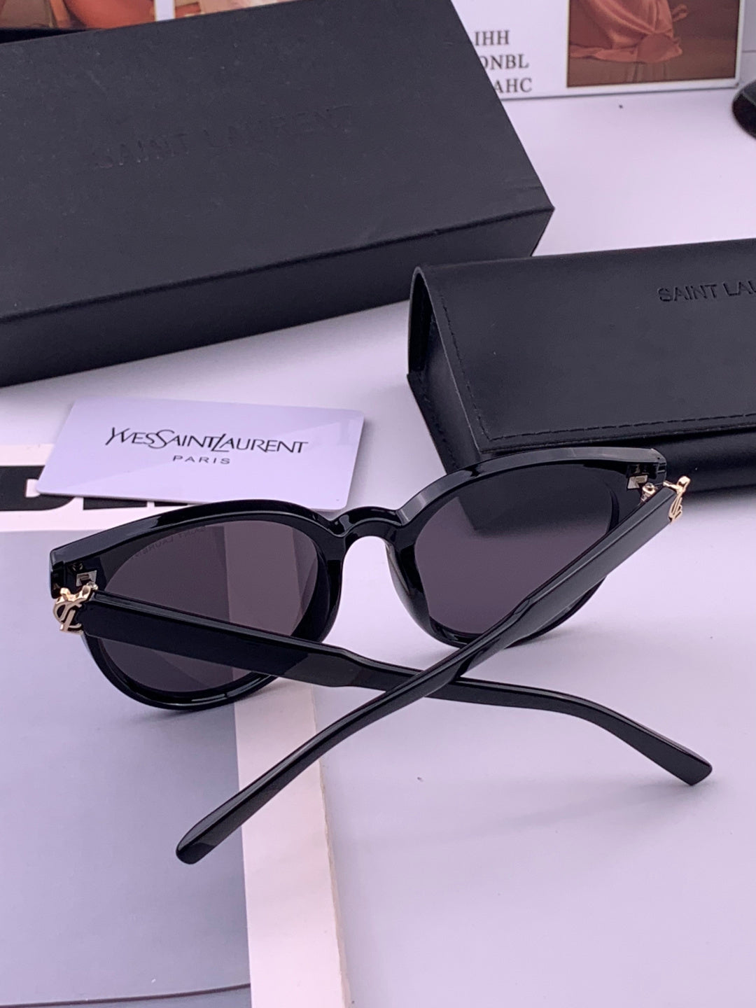 Saint Laurent 47721 Polarized Fashion Gold Lens Sunglasses for Men & - 382490 - detail image 6