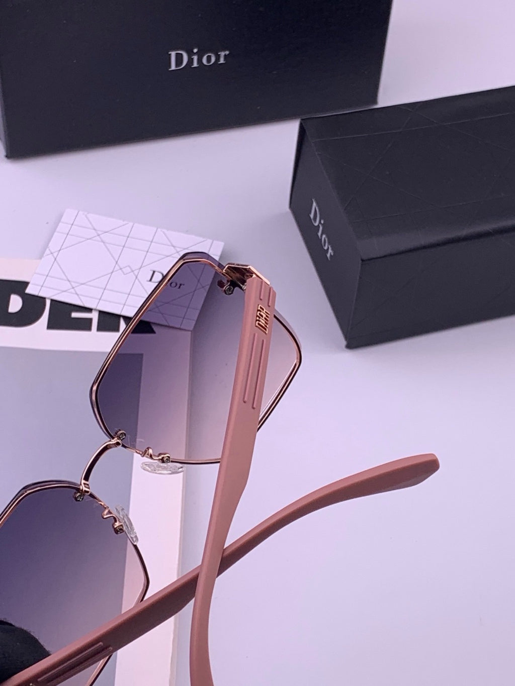 Dior CD0238 Polarized Square Red Lens Sunglasses for Women - 382475 - detail image 5
