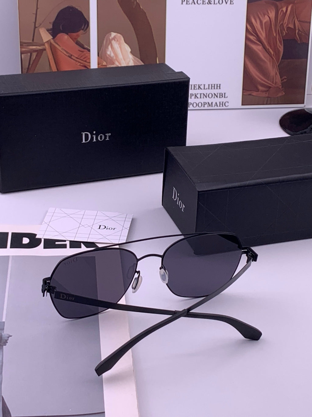Dior Oversized Orange Lens Sunglasses for Men & Women - 382358 - detail image 3