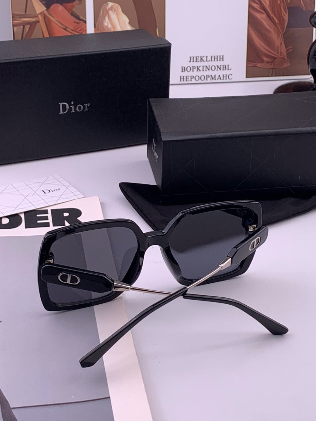 Dior CD6305 Polarized Square Gold Lens Sunglasses for Women - 382415 - detail image 6