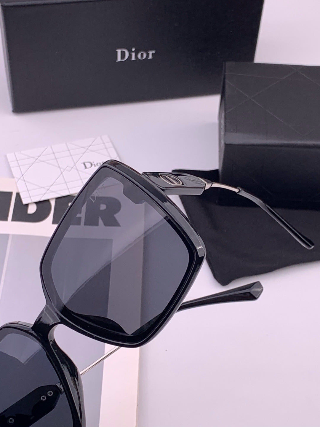 Dior CD6305 Polarized Square Gold Lens Sunglasses for Women - 382415 - detail image 3