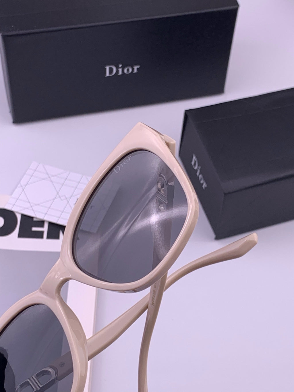 Dior CD67711 Polarized Square Gray Lens Sunglasses for Women - 382417 - detail image 6