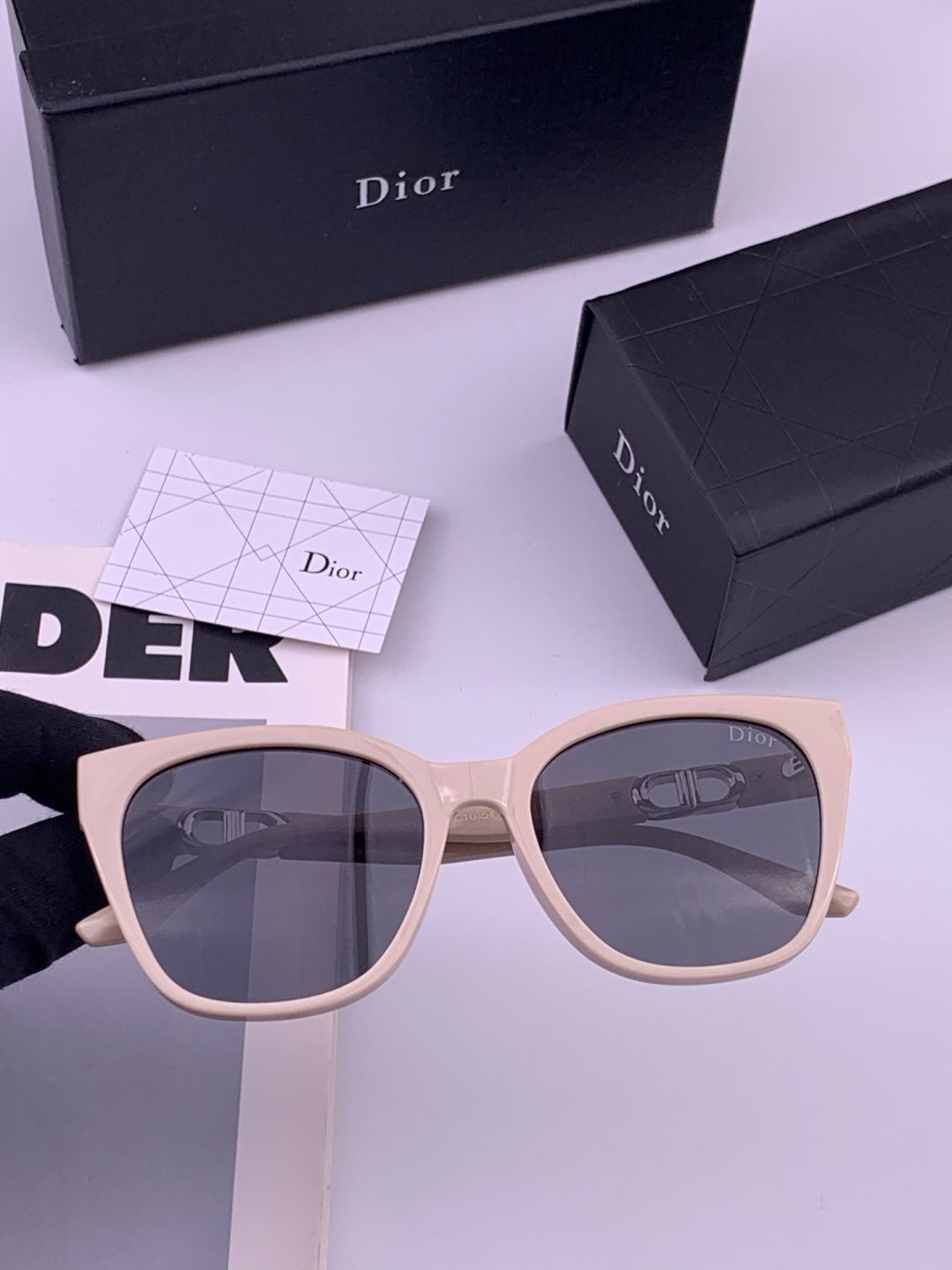 Dior CD67711 Polarized Square Gray Lens Sunglasses for Women - 382417