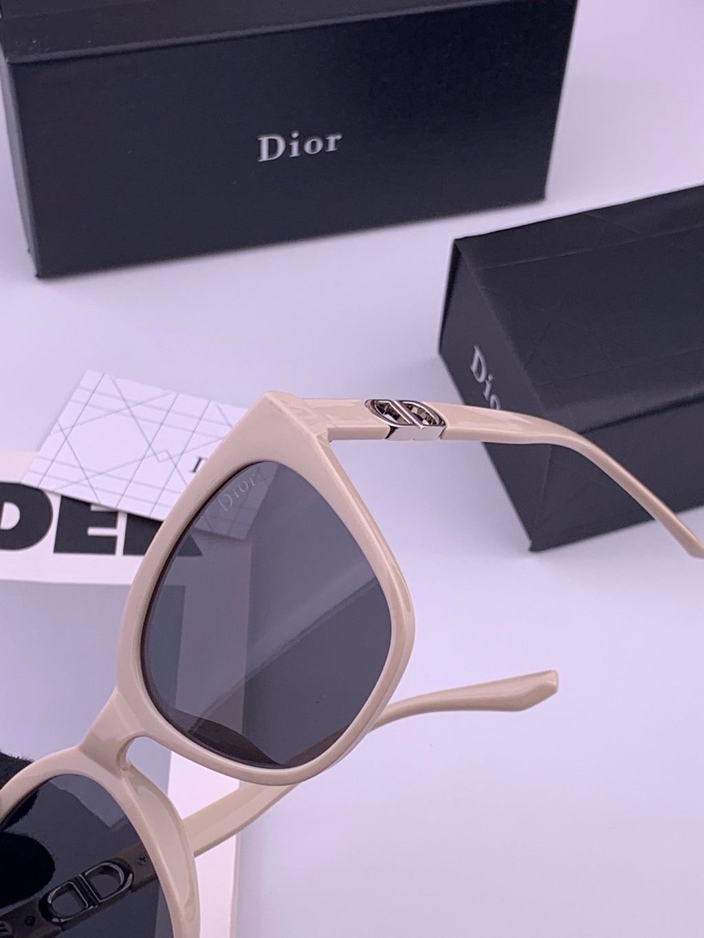 Dior CD67711 Polarized Square Gray Lens Sunglasses for Women - 382417 - detail image 4