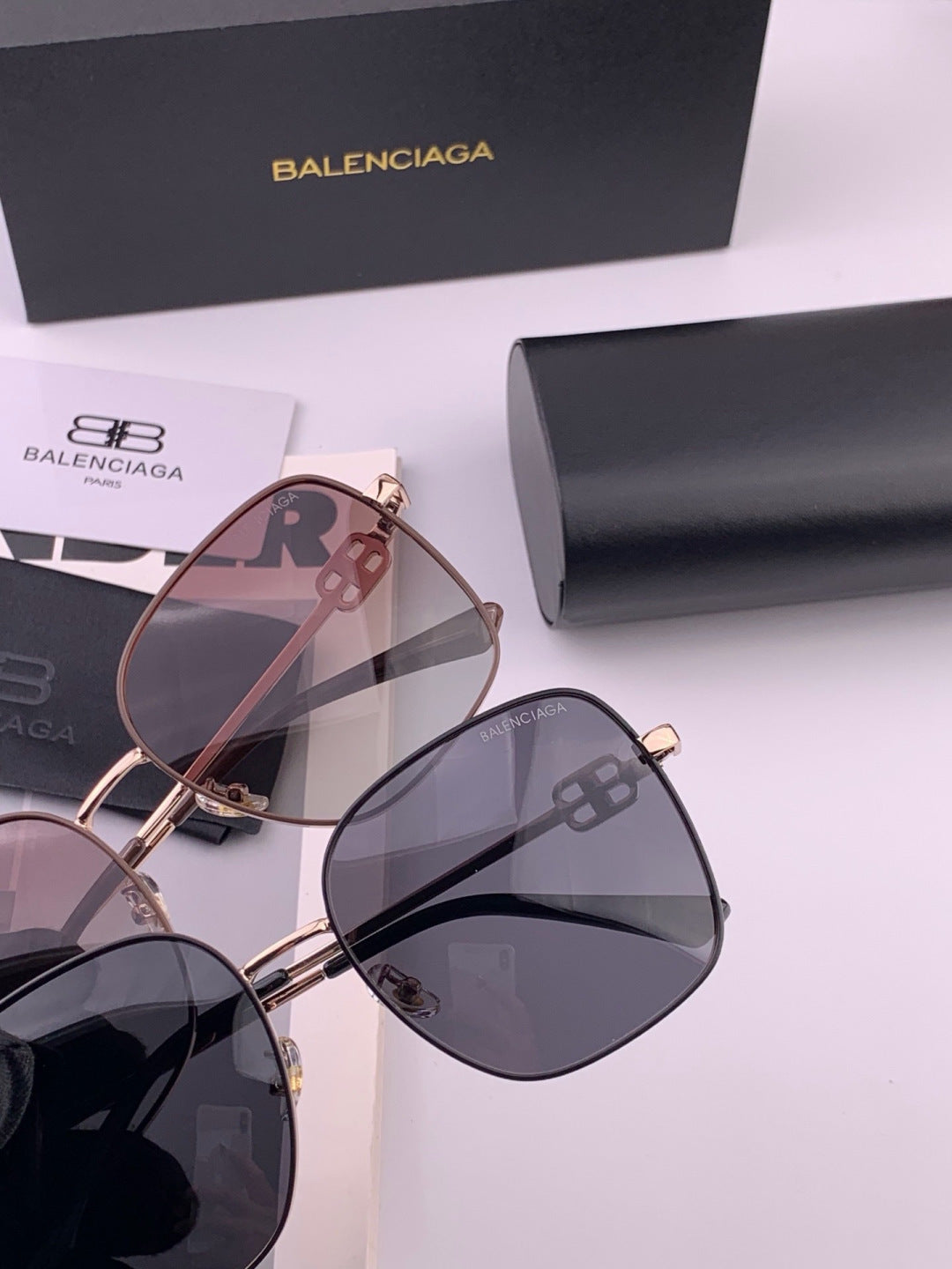 Balenciaga BL7192 Metal Fashion Black Lens Sunglasses for Men & Women - 382924 - detail image 3