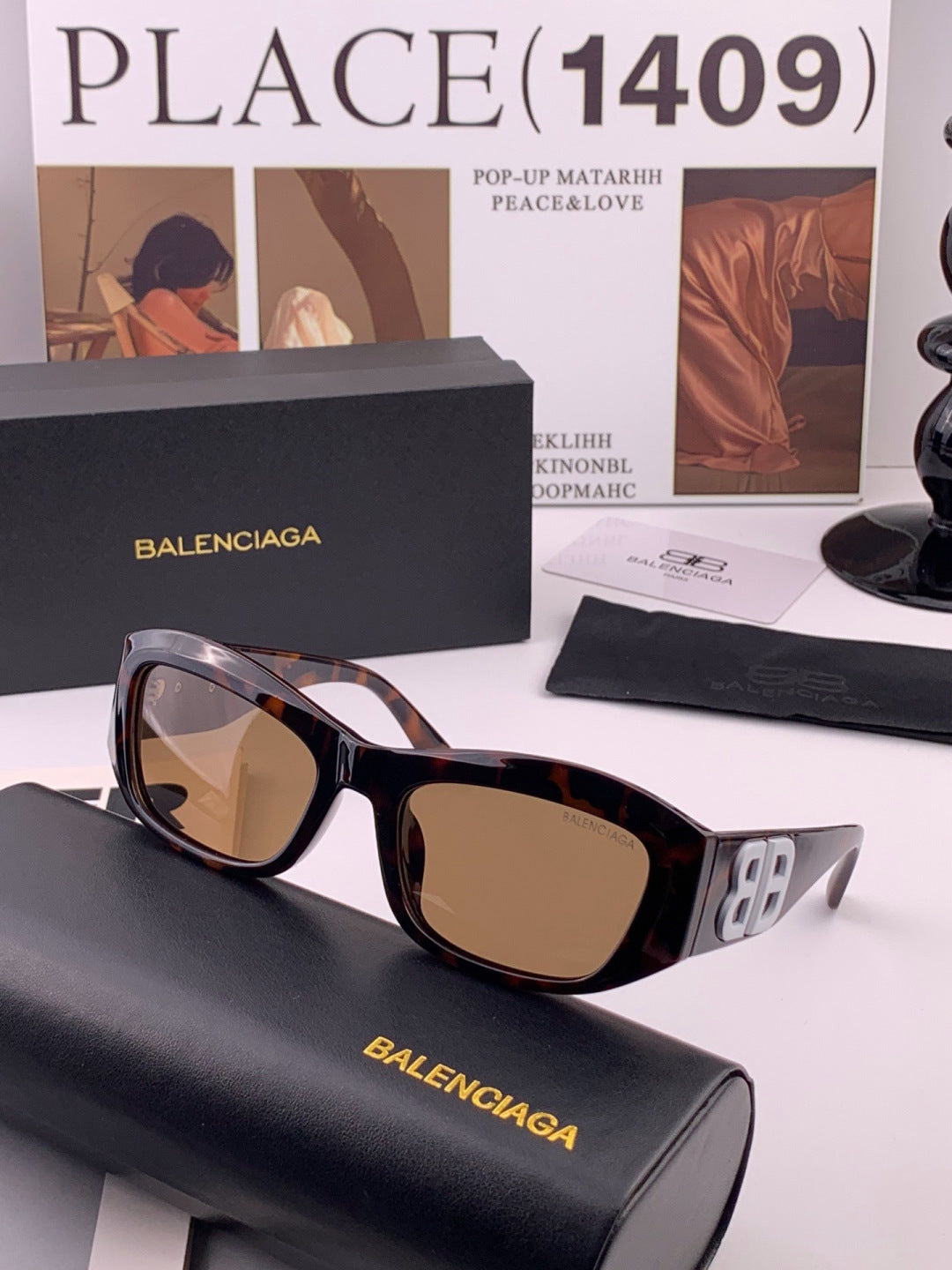 Balenciaga BL1992 Polarized Metal Fashion Pink Lens Sunglasses for Me - 382933 - detail image 5