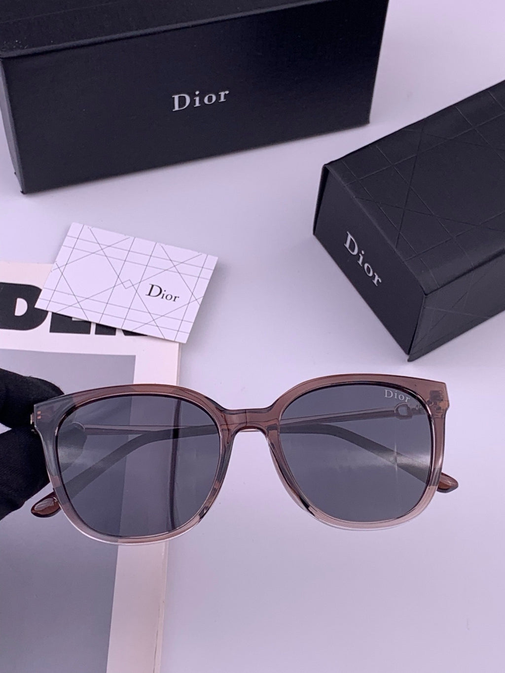 Dior D31101 Polarized Square Blue Lens Sunglasses for Men & Women - 382454
