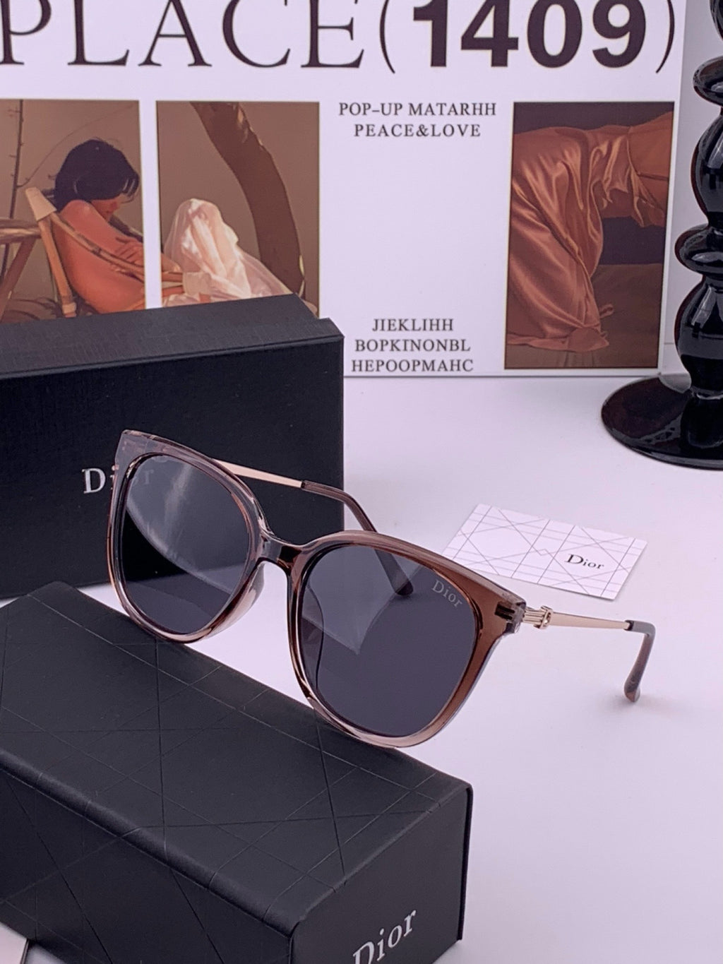 Dior D31101 Polarized Square Blue Lens Sunglasses for Men & Women - 382454 - detail image 2