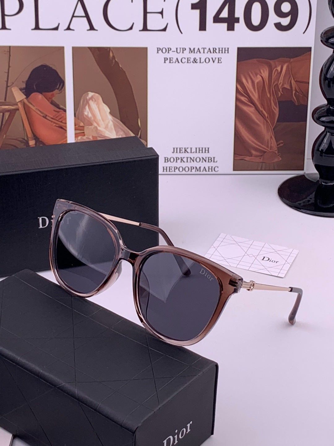 Dior D31101 Polarized Square Blue Lens Sunglasses for Men & Women - 382454 - detail image 2