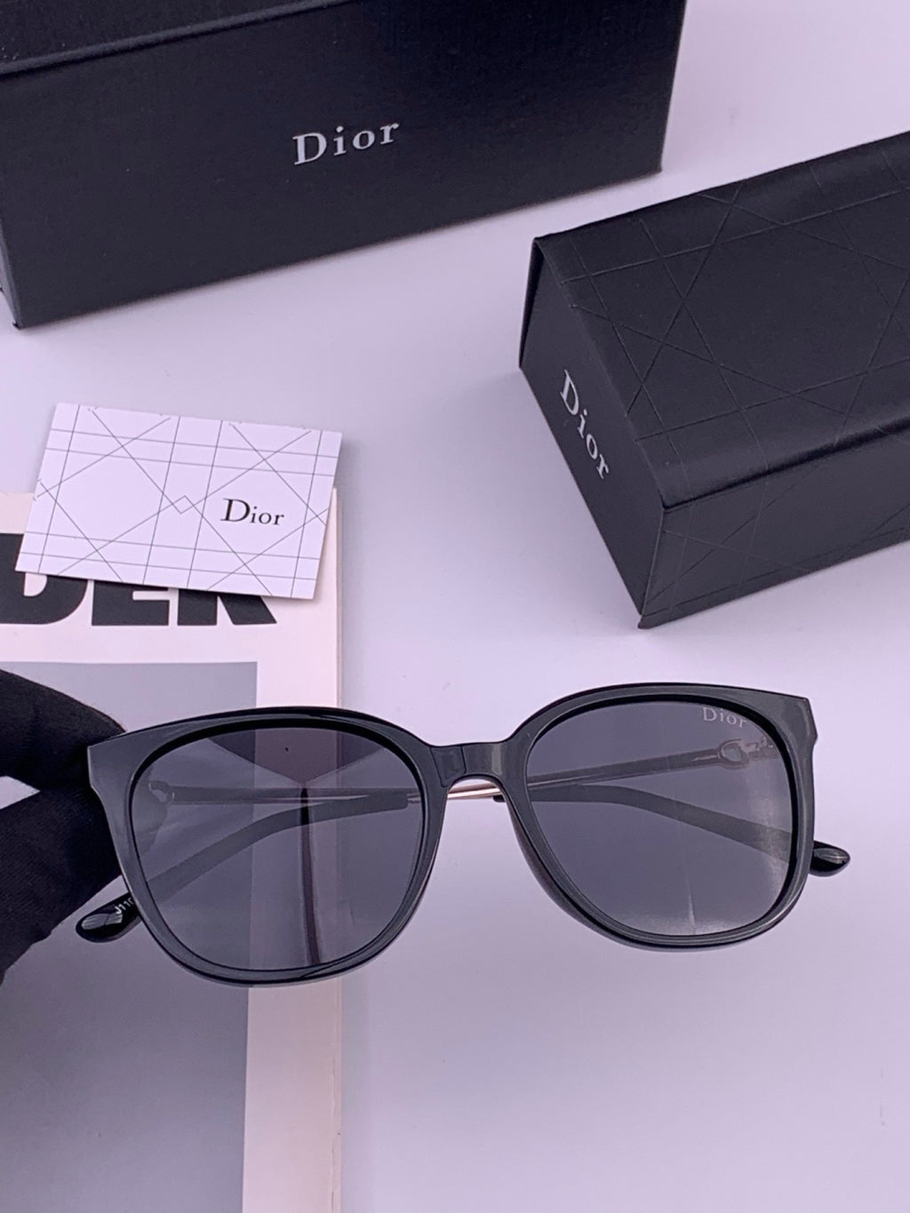 Dior D31101 Polarized Square Black Lens Sunglasses for Men & Women - 382455