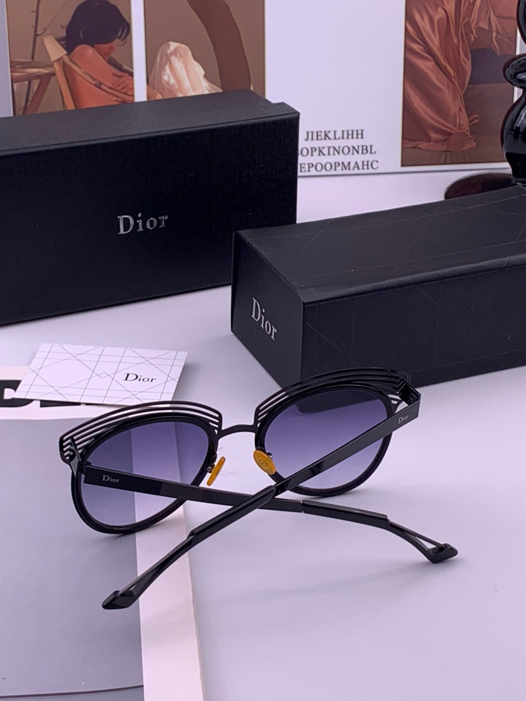 Dior CD11 Round Orange Lens Sunglasses for Women - 382447 - detail image 5