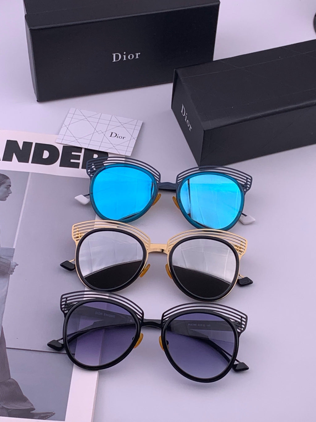 Dior CD11 Round Black Lens Sunglasses for Women - 382448 - detail image 6