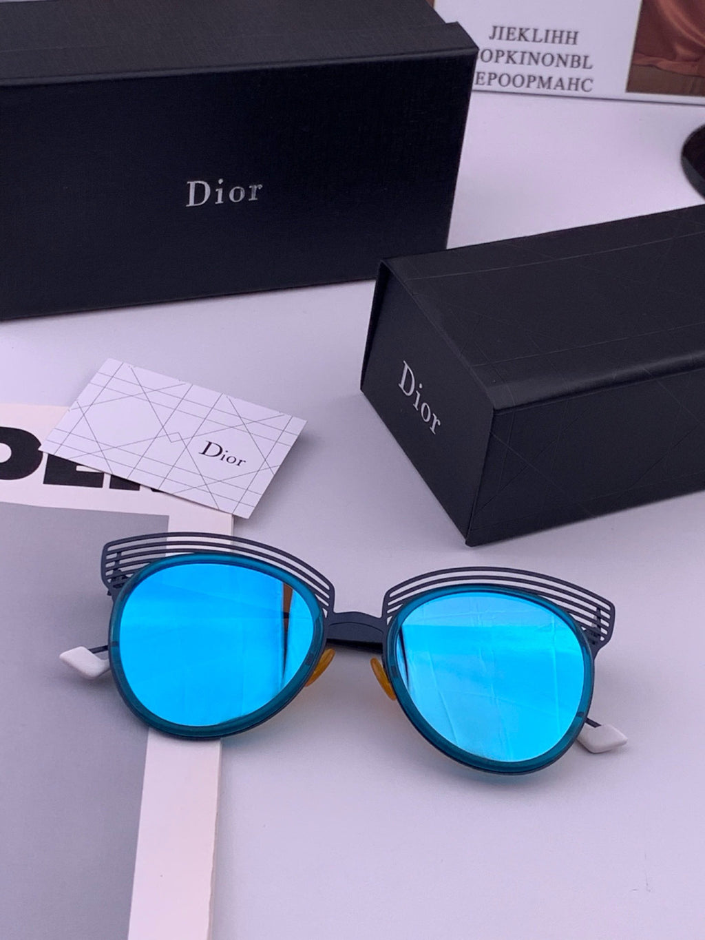 Dior CD11 Round Black Lens Sunglasses for Women - 382448 - detail image 3