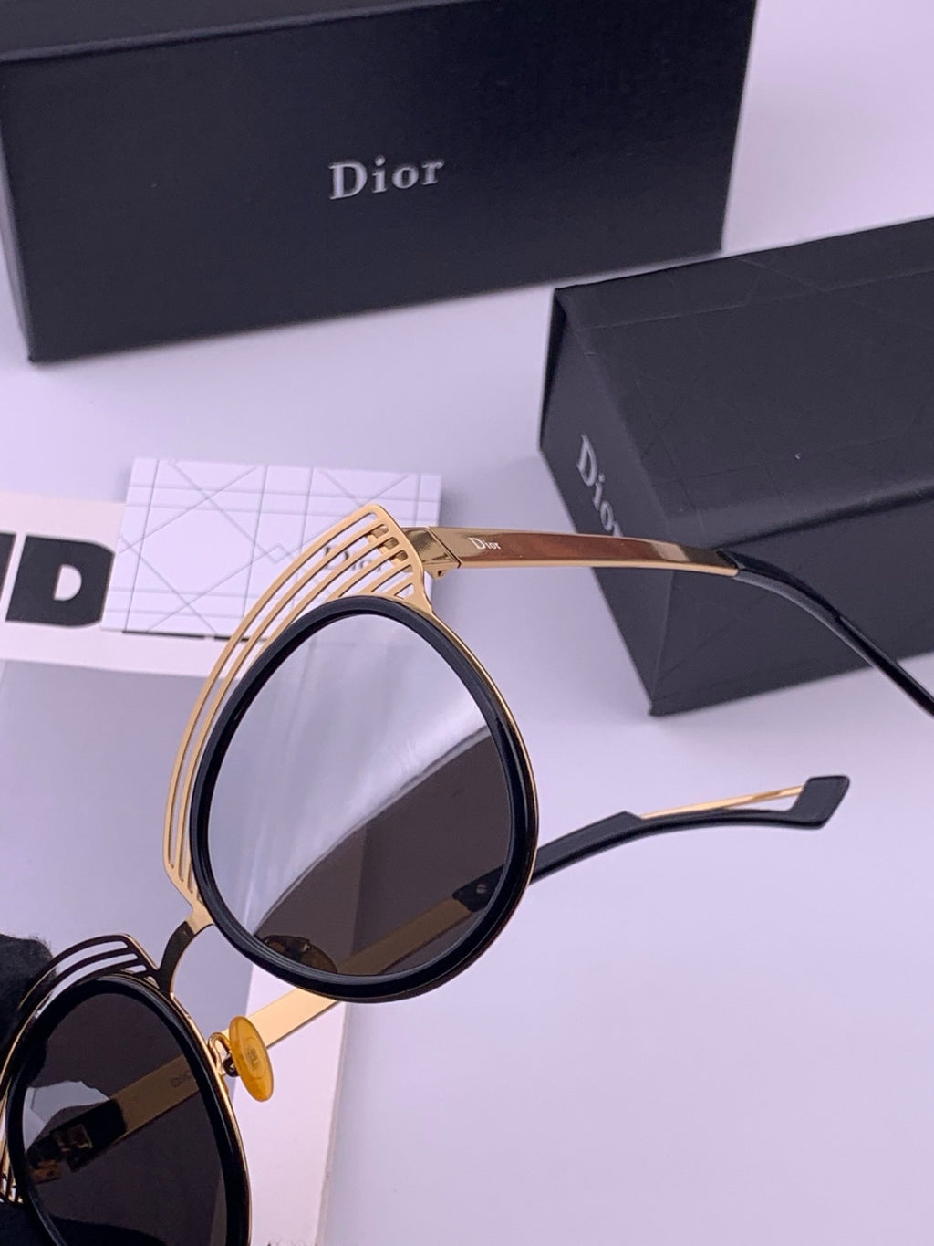 Dior CD11 Round Black Lens Sunglasses for Women - 382449