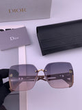 Dior CD6970 Square Gold Lens Sunglasses for Women - 398691