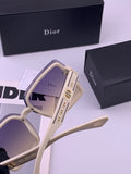 Dior CD2590 Polarized Square Red Lens Sunglasses for Women - 398755