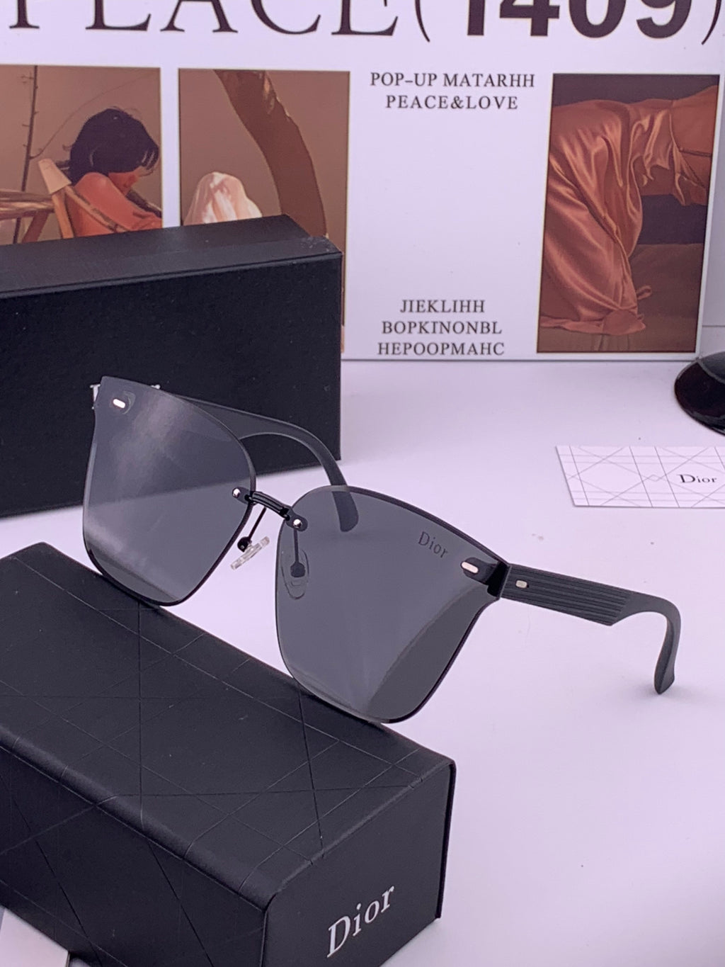 Dior CD5151 Acetate Fashion Black Lens Sunglasses for Men & Women - 398750 - detail image 2