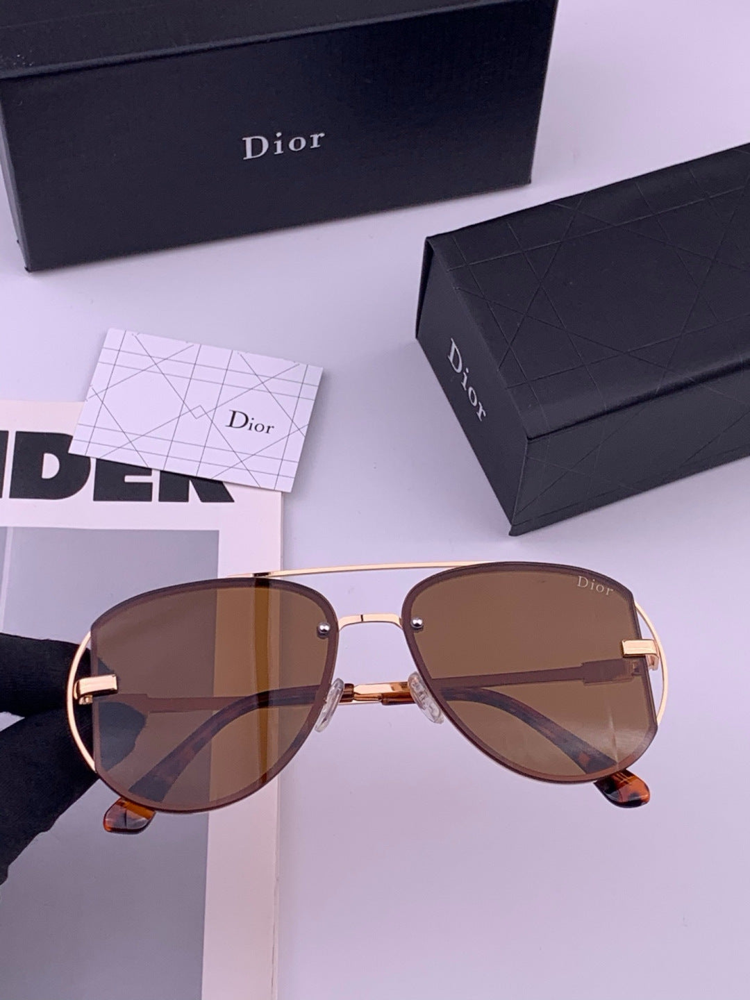 Dior D4500 Fashion Orange Lens Sunglasses for Men & Women - 415486