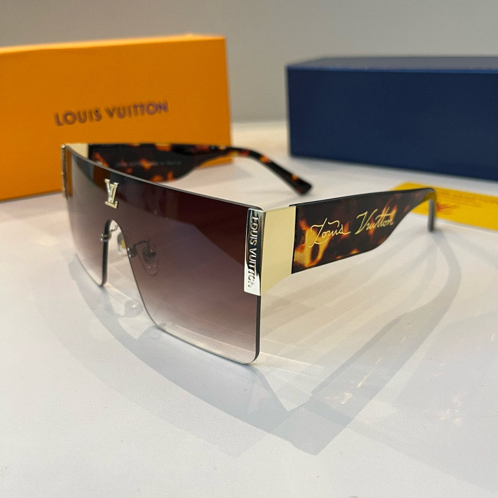 Louis Vuitton Metal Aviator Brown Lens Sunglasses for Men & Women - 431196 - detail image 3