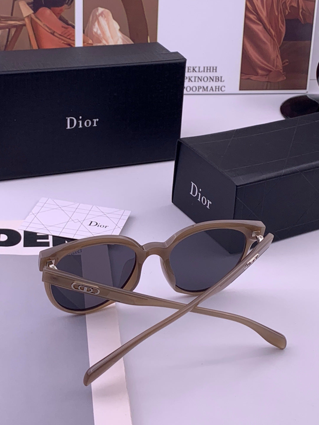 Dior CD5106 Polarized Square Brown Lens Sunglasses for Women - 415520 - detail image 5