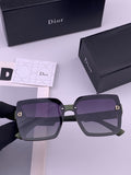 Dior CD2590 Polarized Square Black Lens Sunglasses for Women - 415522