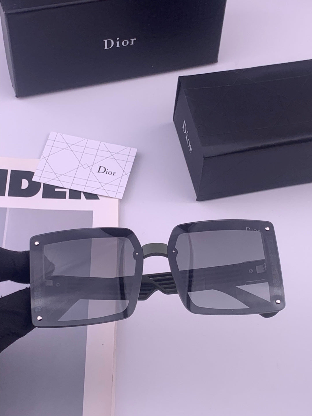 Dior D1297 Polarized Square Gold Lens Sunglasses for Men & Women - 415526