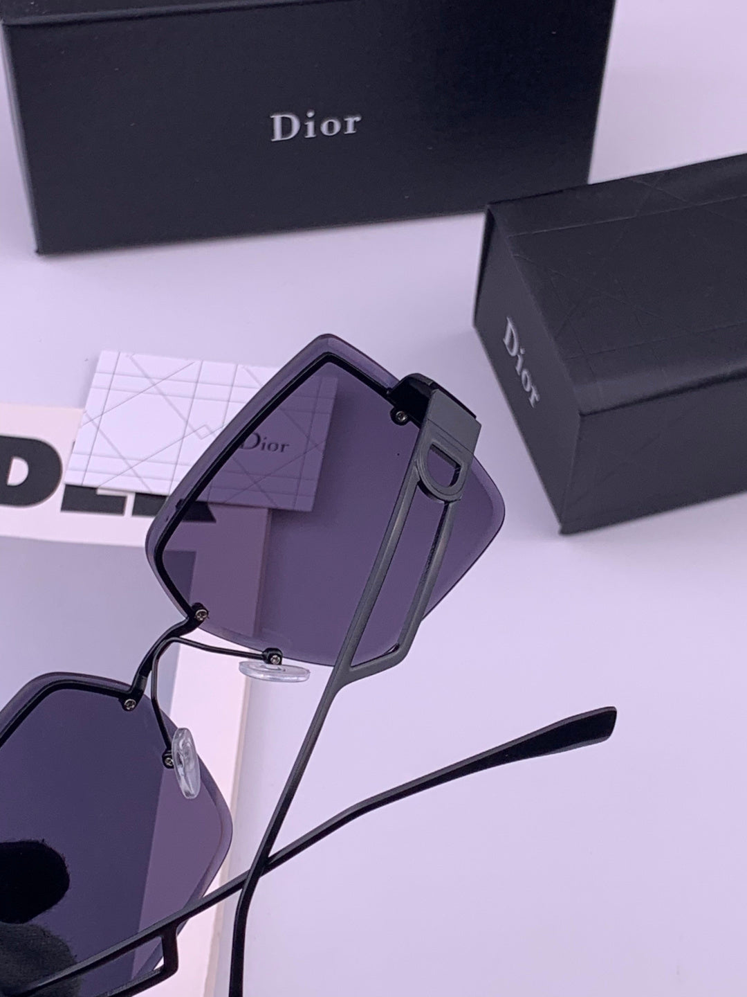 Dior D9681 Square Gold Lens Sunglasses for Men & Women - 415529 - detail image 5