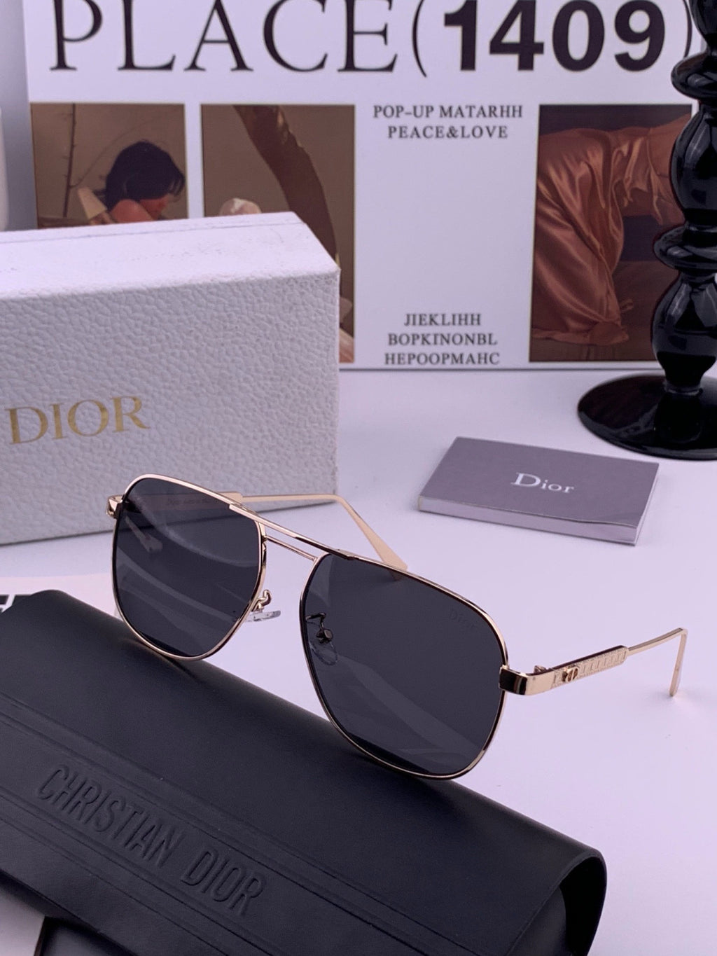 Dior CD313 Fashion Black Lens Sunglasses for Women - 415515 - detail image 5