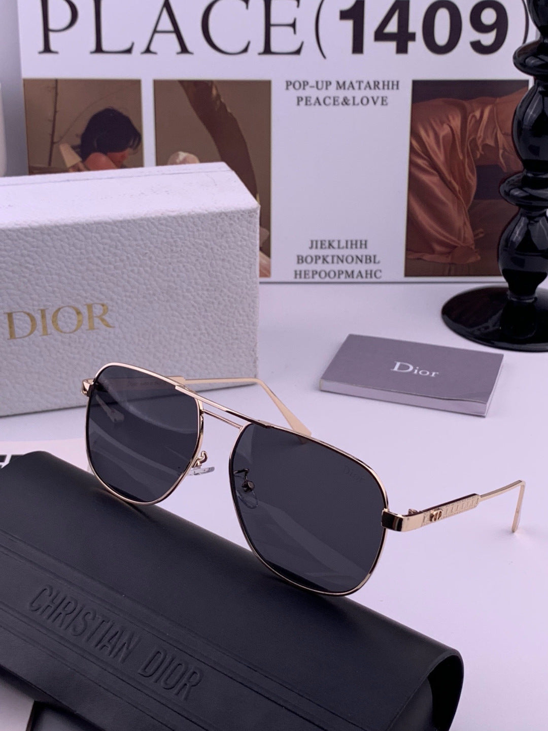 Dior CD313 Fashion Black Lens Sunglasses for Women - 415515 - detail image 5