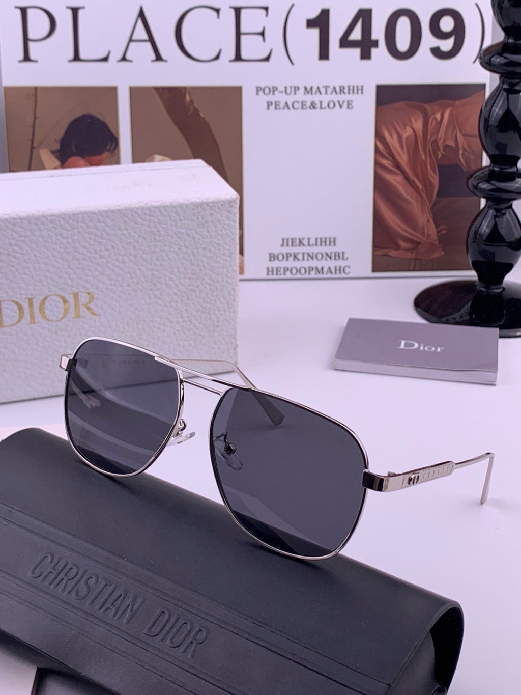 Dior CD313 Fashion Black Lens Sunglasses for Women - 415515 - detail image 3