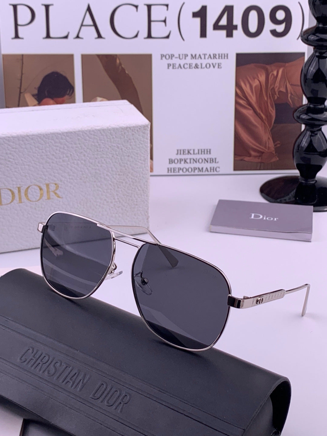 Dior CD313 Fashion Black Lens Sunglasses for Women - 415515 - detail image 3