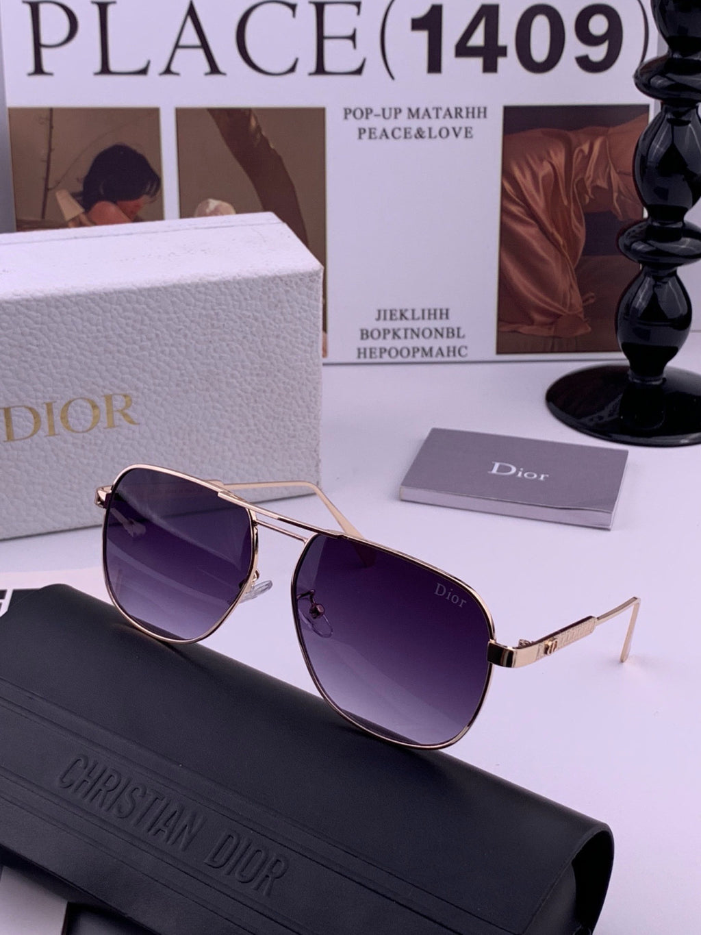 Dior CD313 Fashion Black Lens Sunglasses for Women - 415515 - detail image 4
