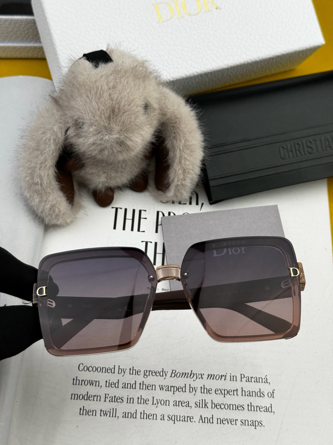 Dior CD6251 Polarized Square Black Lens Sunglasses for Women - 415507 - detail image 3