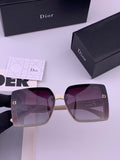 Dior D5290 Polarized Square Black Lens Sunglasses for Men & Women - 415508