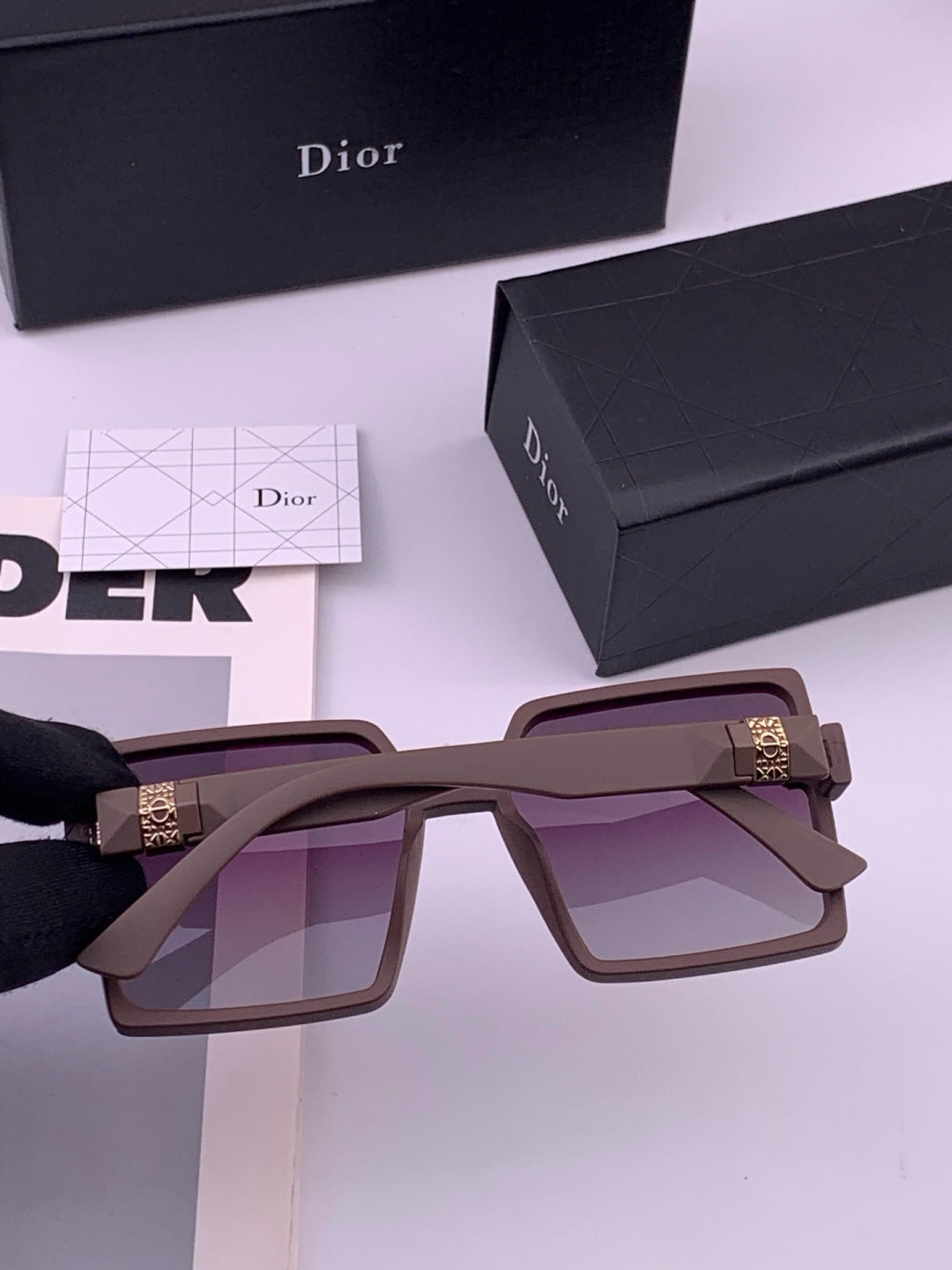 Dior CD9781 Polarized Square Black Lens Sunglasses for Women - 415392 - detail image 5